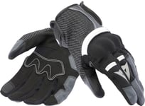 Dainese - Namib Gloves, Gants de Moto Été, avec Tissu Elastique et Ventilé, Ecran Tactile, Noir/Iron Gate, Homme