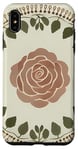 Coque pour iPhone XS Max Rose florale botanique style bohème, roses d'amour