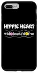 Coque pour iPhone 7 Plus/8 Plus Hippie Heart Wild Belles Fleurs Libres Floral Daisy Années
