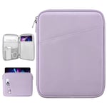 Dadanism 12.9 Inch Tablet Sleeve Bag Carrying Case for iPad Pro 12.9" M2 6th/5th/4th/3rd Gen, iPad Pro 13" M4 2024, iPad Air 13" 2024, 12.4" Samsung Galaxy Tab S9 FE+/S9+/S8+/S7 FE/S7+, Gray Purple