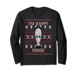 The Addams Family Christmas Wednesday I'm Happy Inside Long Sleeve T-Shirt