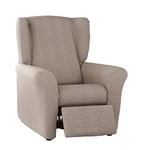 Estoralis ALBI - Élastique Housse de Fauteuil Relax, Taille 1 Place (de 70 à 110 cm), Couleur Beige