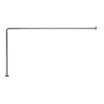 Gedy Barre de douche d'angle en aluminium, 170 x 80 cm, pour rideaux 240 x 200 cm, D25 mm, chrome, 80 x 170 cm