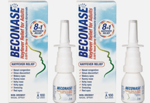 2 x Beconase Hayfever Relief - 8 in 1 Hayfever Relief Nasal Spray - Sinus Disco