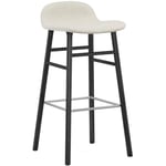 Normann Copenhagen-Form Barstol 75 cm, Hvid / Sort Eg