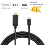 6ft USB Type-C Thunderbolt 3 to 4K@30Hz HDMI Cable Cord Fr Macbook Nuc 1.8 meter