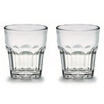 Viva-Haushaltswaren Gabriele Hesse e.K. Lot de 2 verres à whisky incassables en plastique de qualité supérieure (polycarbonate) env. 240 ml – empilables