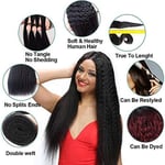 Ladiaryf 10A Human Hair Bundles Kinky Straight Hair Bundles Brazilian 8 10 12 In