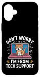 Coque pour iPhone 16 Plus Funny Tech Support Chat Humour Logiciel de cybersécurité pour ordinateur portable