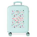 ROLL ROAD Peace ABS Luggage Side Combination Lock, Double Wheels, Different Sizes, Pink and Blue, Blue, One Size, Suitcase