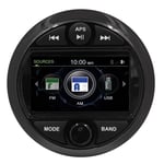 Marine Radio DAB+/MP3 TFT IP66 Rund Svart