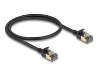 DELOCK – RJ45 Network Cable Cat.8.1 F/FTP Slim Pro 0.5 m black (80338)