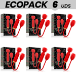 ECOPACK 6 UNITS - MIA TOSCANA DOUBLE PLEASURE WAND + VIBRATOR EGG