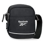 Reebok Cincinnati Sac Bandoulière Deux Compartiments Noir 12x16x3,5 cms Cuir Synthétique