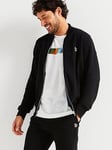 PS PAUL SMITH Regular Fit Zebra Zip Bomber Sweat - Black, Black, Size 2Xl, Men