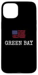 iPhone 15 Plus Green Bay City USA Flag State Travel US America Women Men Case