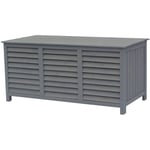 Coffre de jardin en bois Macao - 130 x 64 x 60 cm - Anthracite