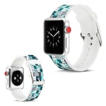 Apple Watch Series 5 44mm kamouflagefärgad klockarmband i silikon - Olika Mönster I Blått