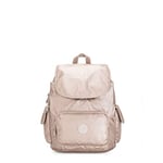 Kipling Women's City Backpack Handbag, Silver Metallic Glow, One Size UK