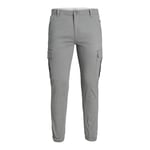 Jack & Jones Men's Cuffed Cargo Pants Slim Fit Tapered Leg Casual Combat Trouser