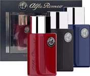 Alfa Romeo Blue Edt 40Ml + Black Edt 40Ml + Red Edt 40Ml