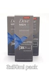 3 X DOVE MEN+CARE STRESS PROTECTION ROLL ON ANTI-PERSPIRANT 50ML X 3