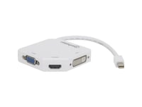 Startech Adapteris Av Triton Manhattan 207362 Adapter Kablowy 0,25 M Mini Displayport Dvi-I + Vga (D-Sub) + Hdmi Baltas