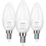 Lepro E14 LED Light Bulb, Small Edison Screw SES Candle Bulbs, 4.9W 470lm, 40W Equivalent E14 Bulb, Warm White 2700K E14 LED Bulb, Energy Saving Candle Light Bulbs, Non-dimmable, Pack of 3