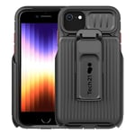 Tech21 Evo Max Ultra-Protective Rugged Phone Case w Holster iPhone SE 2020 Black