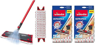 Vileda 1-2 Flat Spray Mop with Extra Microfibre Refill