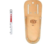 Felco FELCO905 Model Sharpener - Carbide Stone, White & F-910 Model Leather Holster, Brown