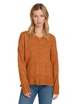 TOM TAILOR Denim 1027539 Pull en Polyester Recyclé Femme ,27549 - Amber Brown Melange ,XXL