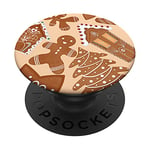 Christmas Gingerbread Men - Gingerbread House PopSockets Swappable PopGrip