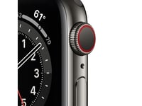 Apple Watch Series 6 (Gps + Cellular) - 40 Mm - Grafit Rostfritt Stål - Smart Klocka Med Sportband - Fluoroelastomer - Svart - Bandstorlek: S/M/L - 32 Gb - Wi-Fi, Bluetooth - 4G - 39.7 G