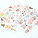 Dolly Girl Paper Doll Mate Dress Up Stickers Kawaii Vintage - Design 2 - Plastic