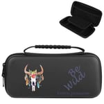 Etui pochette Switch LITE noir personnalisee prenom skull bull wild