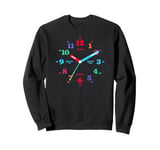 Time Teaching Clock Kids Young Child Sweatshirt