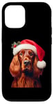 iPhone 12/12 Pro Irish Setter With Santa Hat Christmas Dog Owner Lover Mom Case