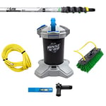 Unger AK159 Rinse & Go Pure Water Cleaning Kit - 4.5m Telescopic Pole, Water-Fed Brush & 20M Hose Pipe - Car Wash & Conservatory Cleaning Kit