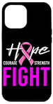 Coque pour iPhone 12 Pro Max Soins de sensibilisation au cancer - Espoir, courage, force, lutte