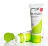 efasit Crème pour les pieds avec embout éponge, 75 ml – Crème pour les pieds secs avec applicateur, application sans mains collantes grâce à l'éponge à crème, crème pour les pieds à l'urée, pénètre