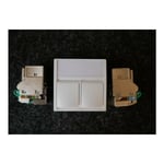 Schneider Electric - Double prise reseau RJ45 cat5 stp blanc polaire mécanisme 45x45mm sans support ni plaque S-one altira