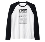 One Piece Stop Read And Obey World Government Poster Raglan Baseball Tee