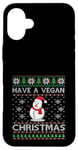 Coque pour iPhone 16 Plus Avoir un Noël laid végétalien avec Snowman Veggie Veganism