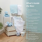 Personalised Baby Gift Set - Baby Shower Gifts Hamper Personalised Items - BLUE