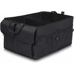 Organisateur de Coffre de Voiture, Organisateur de Coffre de Voiture Pliable Sac de Voiture Rangement avec Réglable bac de Rangement Portable et