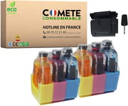 Comete 62 1 Kit De Remplisage 2 Recharges D'Encre Couleurs Pour Cartouche Hp 62Xl Ecoink Compatible Avec Les Imprimantes Hp-Facile Economique Et Ecologique