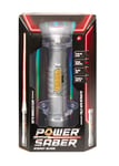 POWER SABER - Rouge - Sabre Laser pour Enfants dès 6 ans - Extensible et Rétractable Automatiquement - Jouet Laser Lumineux Réaliste - Combat Intergalactique - 30cm/ Déployé 89 cm - Boite Fenêtre