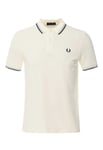 Fred Perry Men's Ecru Twin Tipped Polo Size UK XL 42 - 43" Chest M3600 T53