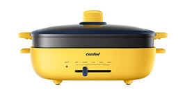 COMFEE Grille multifonction MC-DH3020A2, poêle électrique, 1300 W, jaune